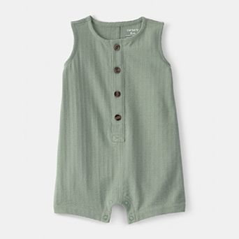 Baby Carter's Solid Sleeveless Bodysuit with Button Closure