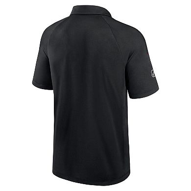 Men's Fanatics Black Detroit Red Wings Authentic Pro Rink Raglan Polo