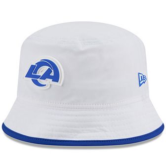 Men's New Era White Los Angeles Rams 2025 NFL Training Camp Stretch Bucket Hat