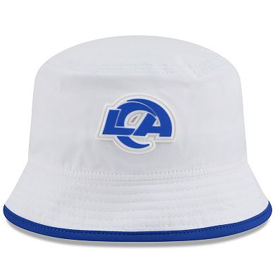 Men's New Era White Los Angeles Rams 2025 NFL Training Camp Stretch Bucket Hat