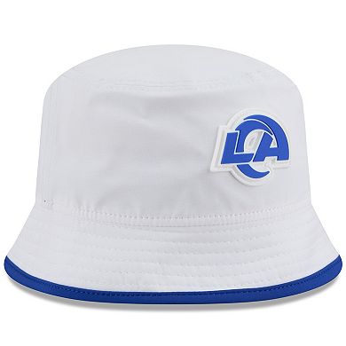 Men's New Era White Los Angeles Rams 2025 NFL Training Camp Stretch Bucket Hat
