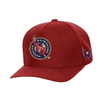 Men's Mitchell & Ness Alexander Ovechkin Red Washington Capitals All Time Goals Pro Crown Adjustable Hat