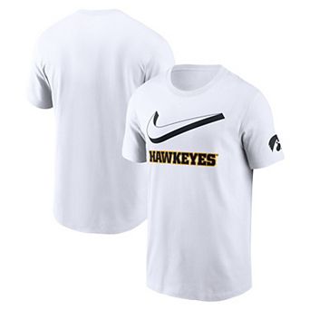 Men's Nike White Iowa Hawkeyes Primetime 2-Hit Swoosh T-Shirt