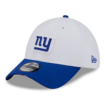 Men's New Era White/Royal New York Giants 2025 NFL Training Camp 39THIRTY Flex Hat