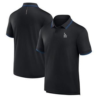 Men's Fanatics Black Los Angeles Dodgers Front Office Move Mono Pique Polo