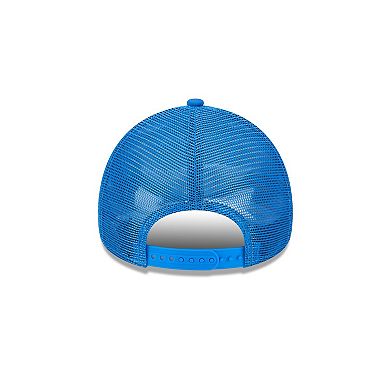 Men's New Era Blue Oklahoma City Thunder Core Logo Foam Front A-Frame 9FORTY Adjustable Trucker Hat