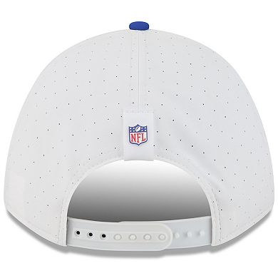Youth New Era White/Royal Buffalo Bills 2025 NFL Training Camp A-Frame 9FORTY Adjustable Hat