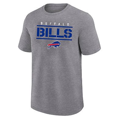 Men's Fanatics Heather Gray Buffalo Bills Big & Tall Top Notch T-Shirt