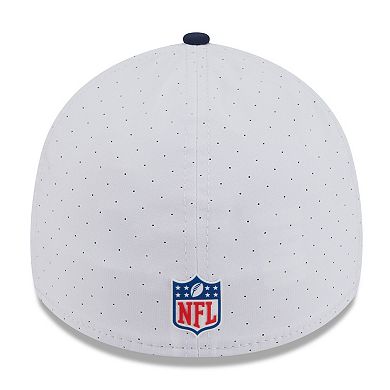 Men's New Era White/Navy Tennessee Titans 2025 NFL Training Camp 39THIRTY Flex Hat