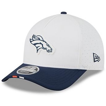 Youth New Era White/Navy Denver Broncos 2025 NFL Training Camp A-Frame 9FORTY Adjustable Hat