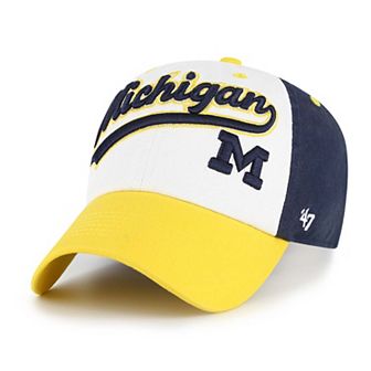 Youth '47 White Michigan Wolverines Scooter Clean Up Adjustable Hat