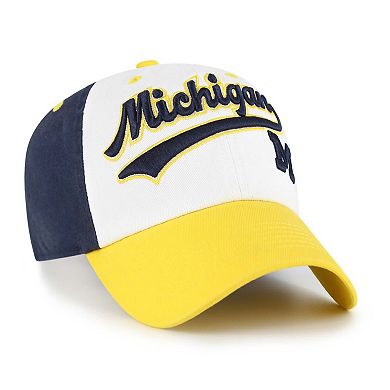 Youth '47 White Michigan Wolverines Scooter Clean Up Adjustable Hat