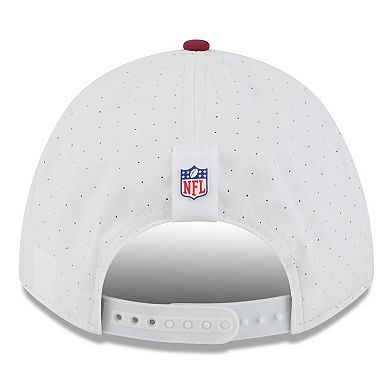 Men's New Era White/Burgundy Washington Commanders 2025 NFL Training Camp A-Frame 9FORTY Adjustable Hat