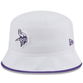 Men's New Era White Minnesota Vikings 2025 NFL Training Camp Stretch Bucket Hat