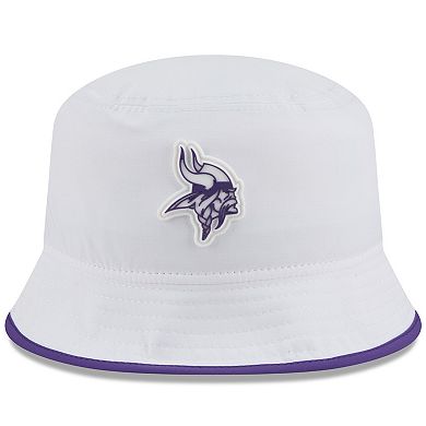 Men's New Era White Minnesota Vikings 2025 NFL Training Camp Stretch Bucket Hat