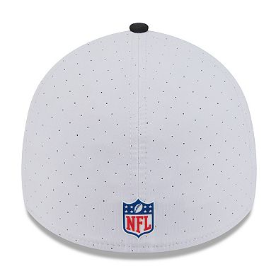 Men's New Era White/Black New Orleans Saints 2025 NFL Training Camp 39THIRTY Flex Hat