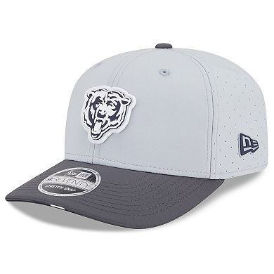 Men's New Era Gray/Graphite Chicago Bears 2025 NFL Training Camp 9SEVENTY Adjustable Hat