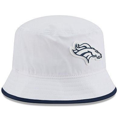 Men's New Era White Denver Broncos 2025 NFL Training Camp Stretch Bucket Hat