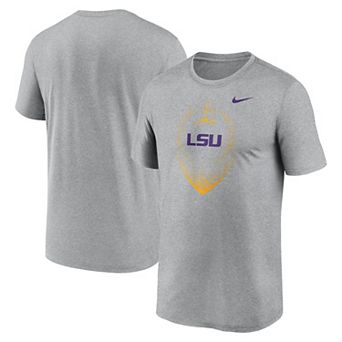 Men's Nike Heather Gray LSU Tigers Primetime Legend Icon Performance T-Shirt