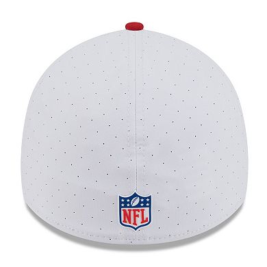 Men's New Era White/Scarlet San Francisco 49ers 2025 NFL Training Camp 39THIRTY Flex Hat