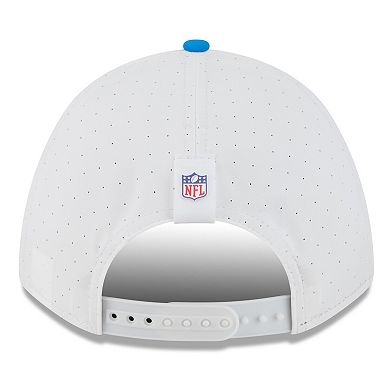 Men's New Era White/Blue Detroit Lions 2025 NFL Training Camp A-Frame 9FORTY Adjustable Hat