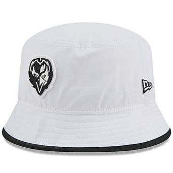 Men's New Era White Baltimore Ravens 2025 NFL Training Camp Stretch Bucket Hat