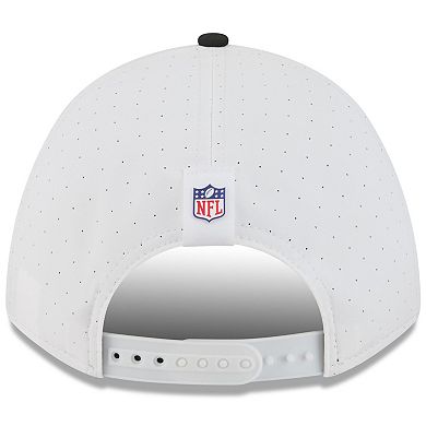 Youth New Era White/Black Cincinnati Bengals 2025 NFL Training Camp A-Frame 9FORTY Adjustable Hat