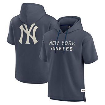 Men's Fanatics Navy New York Yankees Elements Future Ground Lettering Short Sleeve Pullover Hoodie