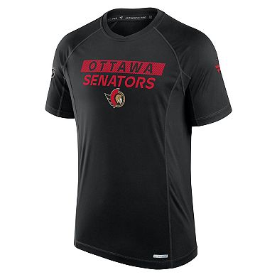 Men's Fanatics Black Ottawa Senators Authentic Pro Rink Tech T-Shirt