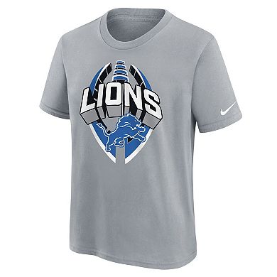 Youth Nike Gray Detroit Lions Icon Legend T-Shirt