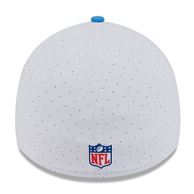 Men's New Era White/Powder Blue Los Angeles Chargers 2025 NFL Training Camp 39THIRTY Flex Hat