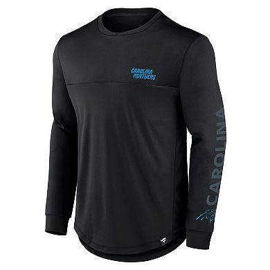 Men's Fanatics Black Carolina Panthers Blackout Long Sleeve T-Shirt