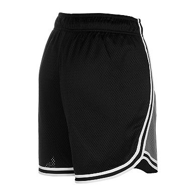 Women's New Era Silver/Black Las Vegas Raiders Sport Classics Mesh Shorts