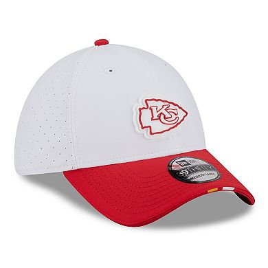 Men's New Era White/Red Kansas City Chiefs 2025 NFL Training Camp 39THIRTY Flex Hat