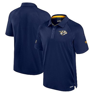 Men's Fanatics Navy Nashville Predators Authentic Pro Rink Raglan Polo