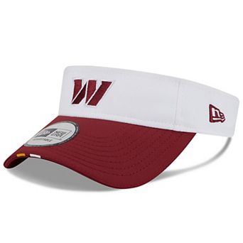 Men's New Era White/Burgundy Washington Commanders 2025 NFL Training Camp Adjustable Visor