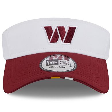 Men's New Era White/Burgundy Washington Commanders 2025 NFL Training Camp Adjustable Visor