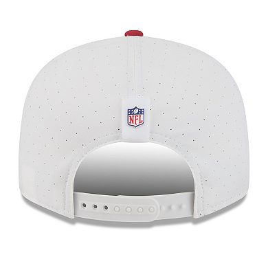 Men's New Era White/Cardinal Arizona Cardinals 2025 NFL Training Camp Split Panel 9FIFTY Snapback Hat