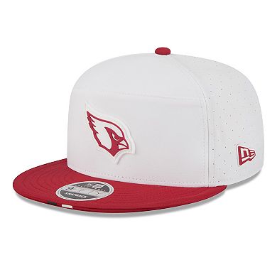 Men's New Era White/Cardinal Arizona Cardinals 2025 NFL Training Camp Split Panel 9FIFTY Snapback Hat
