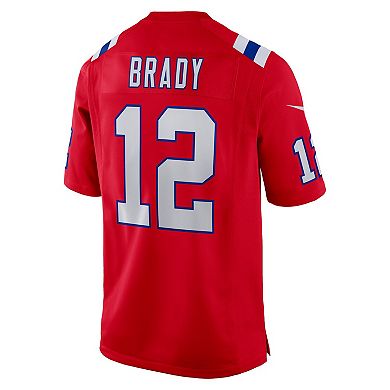 Men's Nike Tom Brady Red New England Patriots Retired Player Alternate Game Jersey