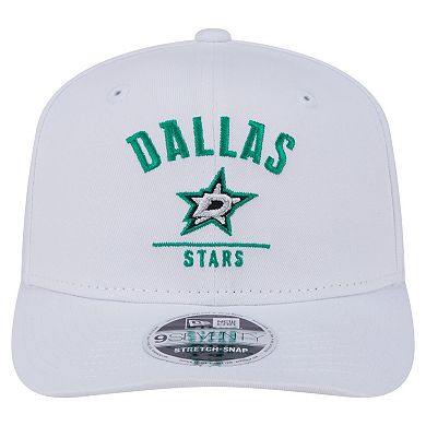 Men's New Era White Dallas Stars Team Lockup Basic 9SEVENTY Adjustable Hat