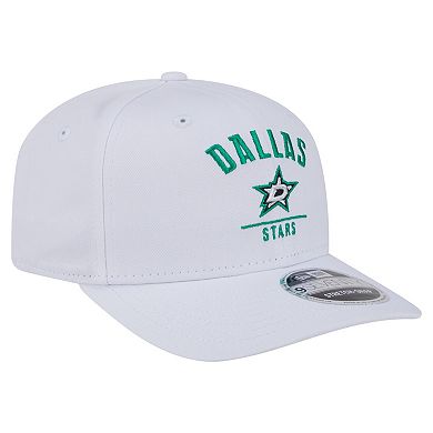 Men's New Era White Dallas Stars Team Lockup Basic 9SEVENTY Adjustable Hat