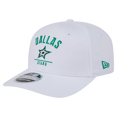 Men's New Era White Dallas Stars Team Lockup Basic 9SEVENTY Adjustable Hat