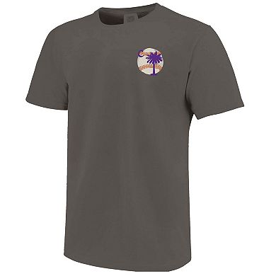 Men's Gray Clemson Tigers Palmetto C Baseball T-Shirt