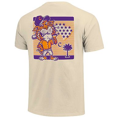 Men's Cream Clemson Tigers Palmetto C Baseball T-Shirt
