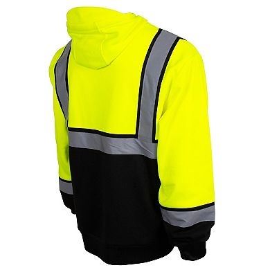 Men's Yellow Denver Broncos High-Visibility Safety Hooded Sweatshirt