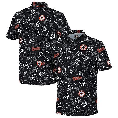 Men's Reyn Spooner Black Baltimore Orioles Cooperstown Collection Performance Polo