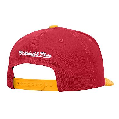 Men's Mitchell & Ness Red/Yellow Atlanta Hawks May Flowers Adjustable Hat