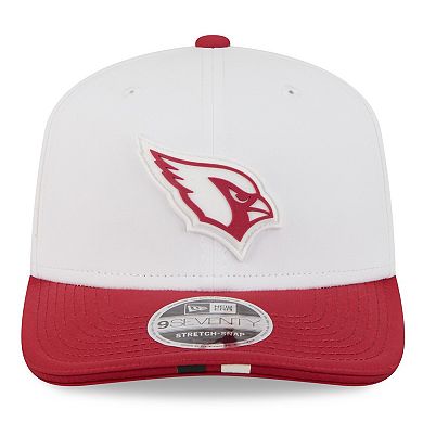 Men's New Era White/Cardinal Arizona Cardinals 2025 NFL Training Camp 9SEVENTY Adjustable Hat