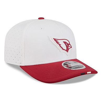 Men's New Era White/Cardinal Arizona Cardinals 2025 NFL Training Camp 9SEVENTY Adjustable Hat